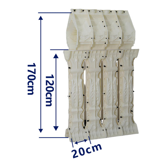 1.2M Guardrail and fence mold - Carved style