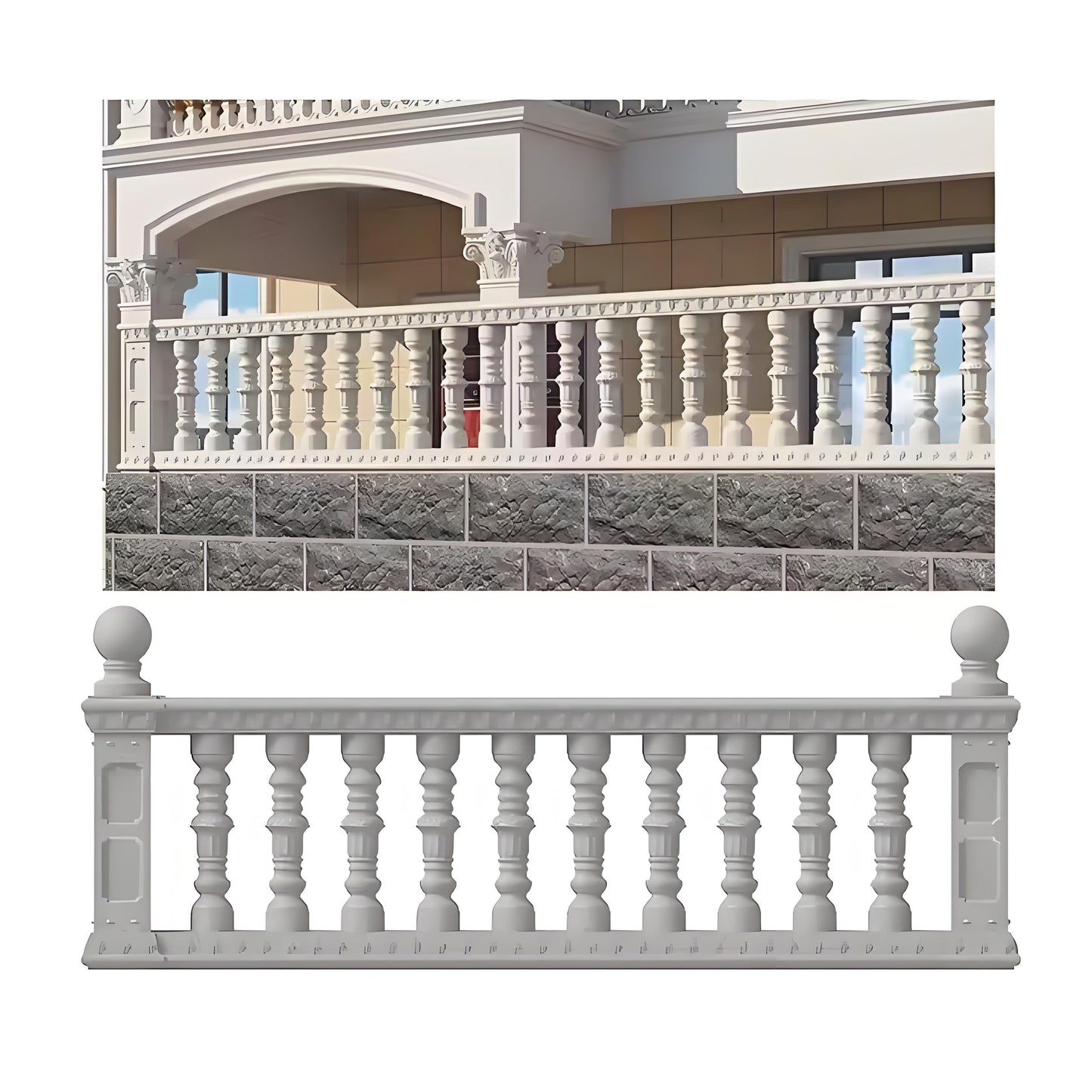 Adjustable railing - 72cm