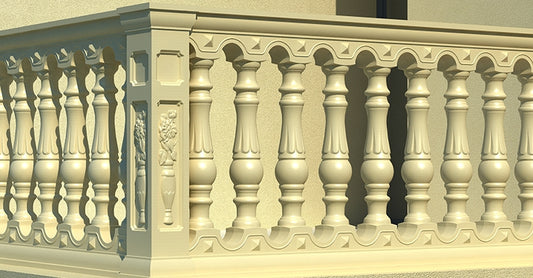 Railing 92 cm high - Lily style