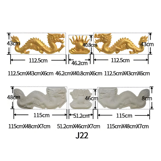 Concrete statue mold,Animal Dragon Garden ornaments, cement casting decoration