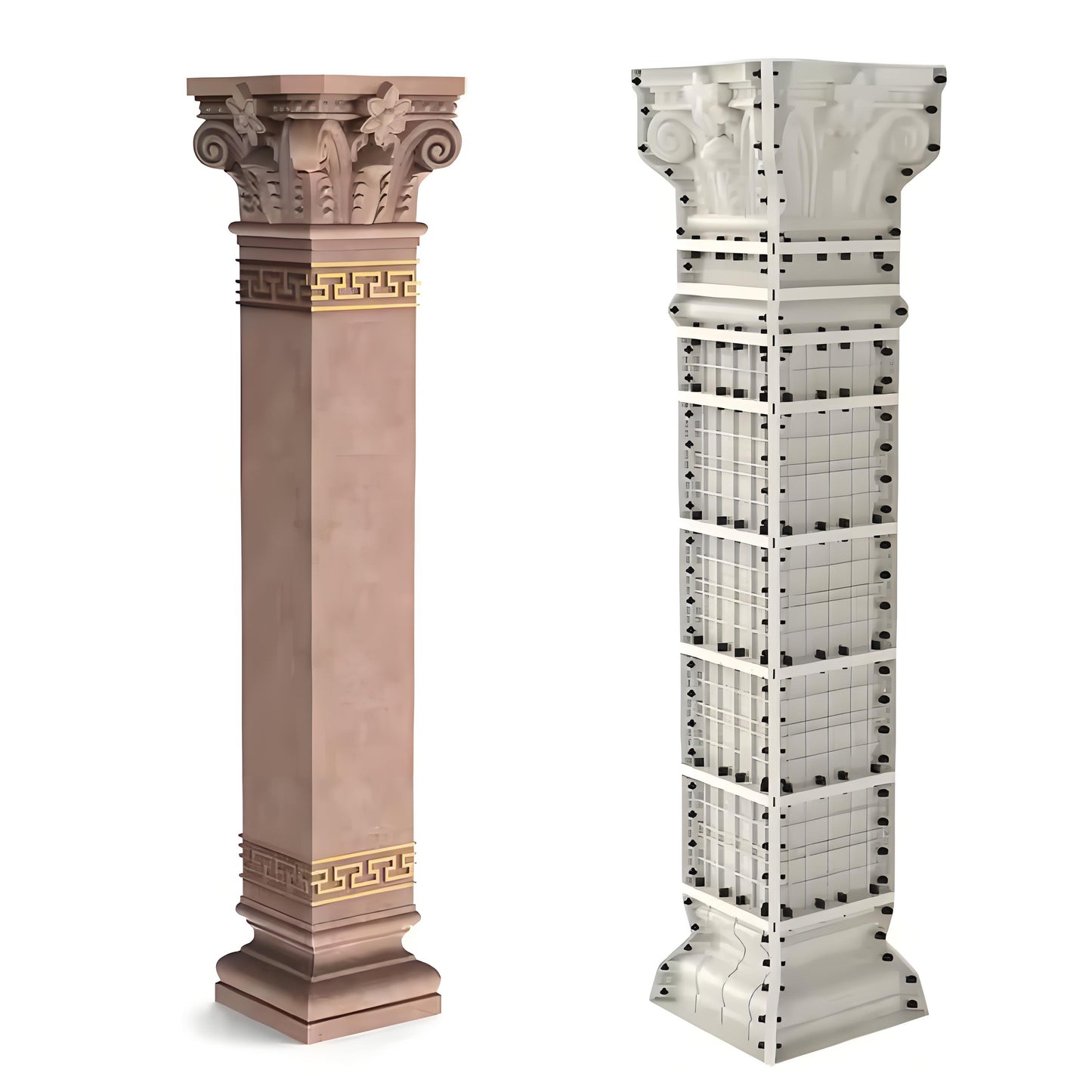 Roman column mold - Special thickened series for smooth square columns