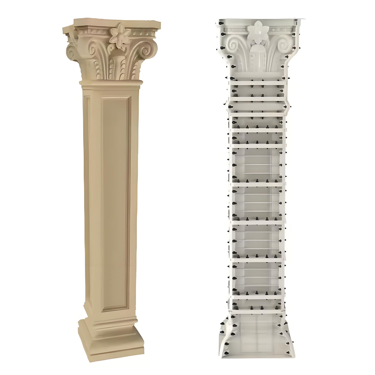 Roman column mold - Chinese square column Extra thickened series