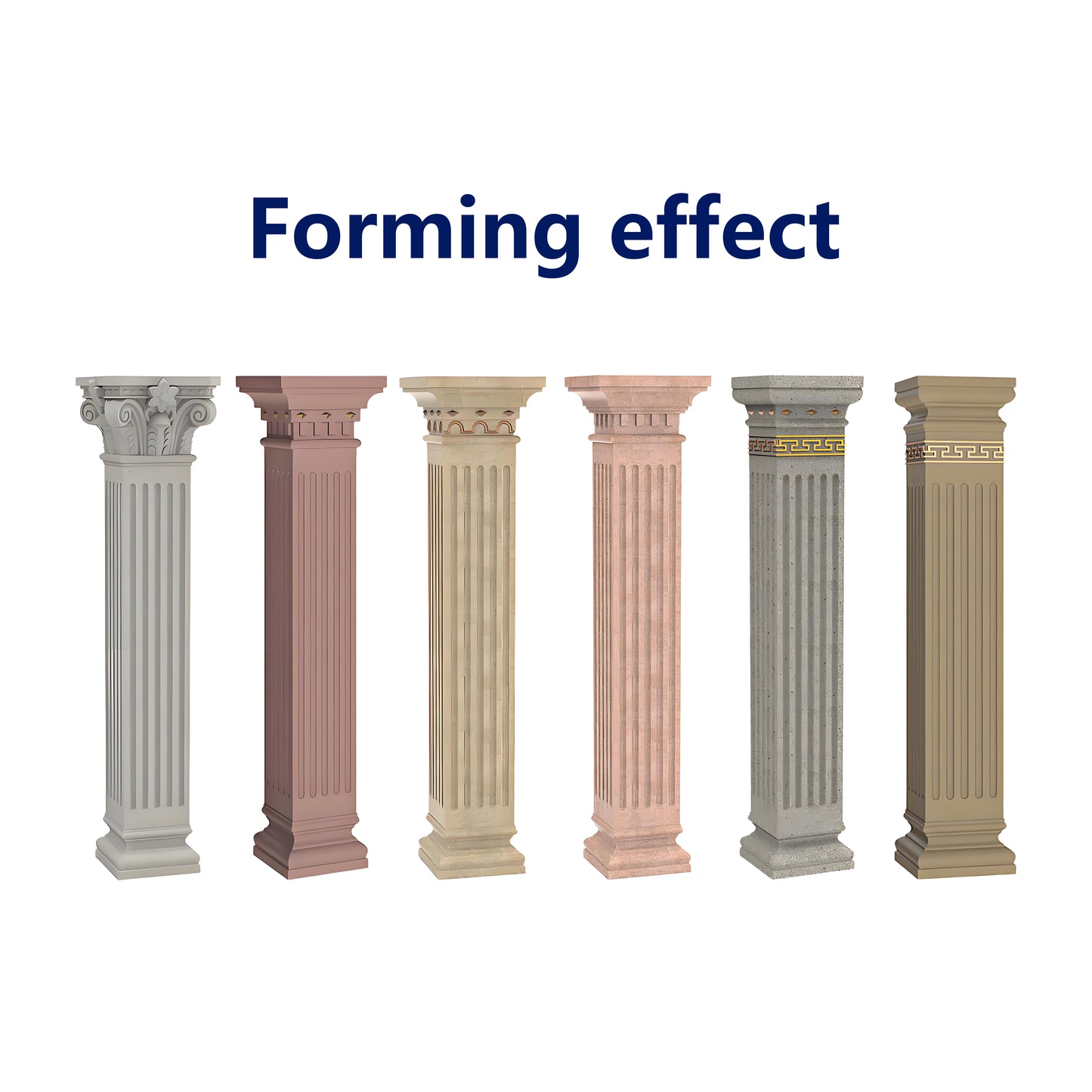 Roman column mold - Special thickened series for straight square columns