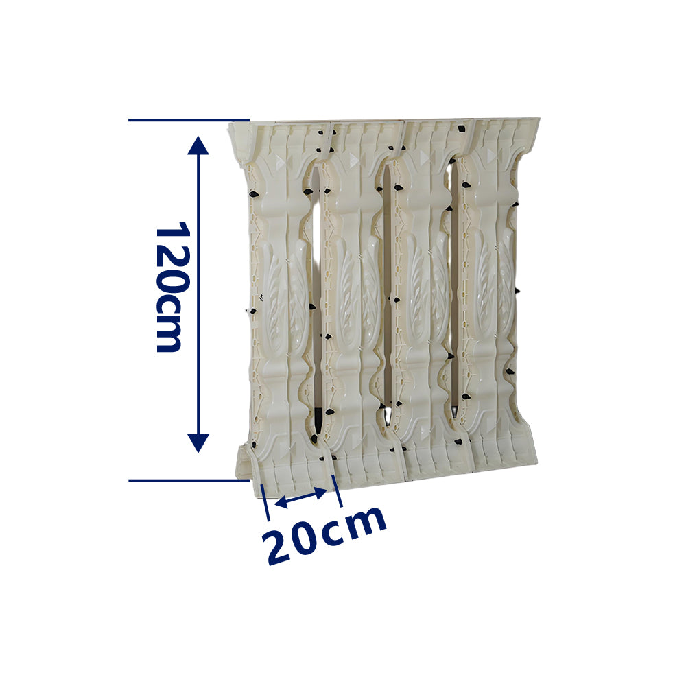 1.2M Guardrail and fence mold - Carved style