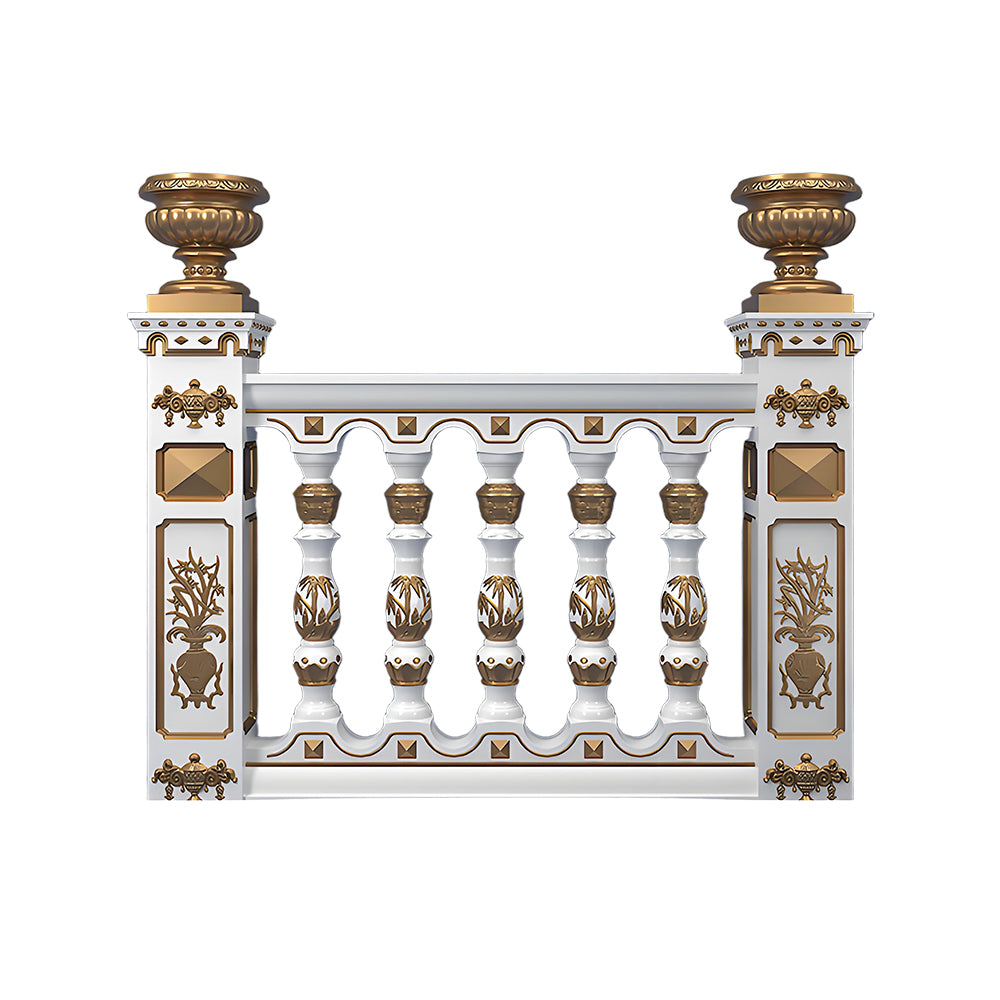Railing 92 cm high - Bamboo leaf Flower style