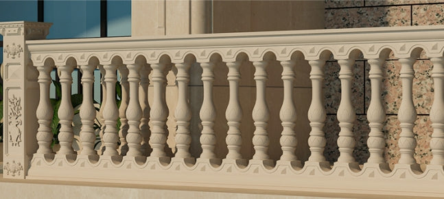 Railing 92 cm high - Osmanthus flower style
