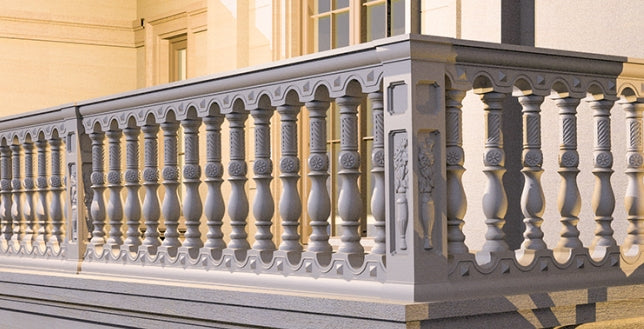 Railing 92 cm high - Thread style