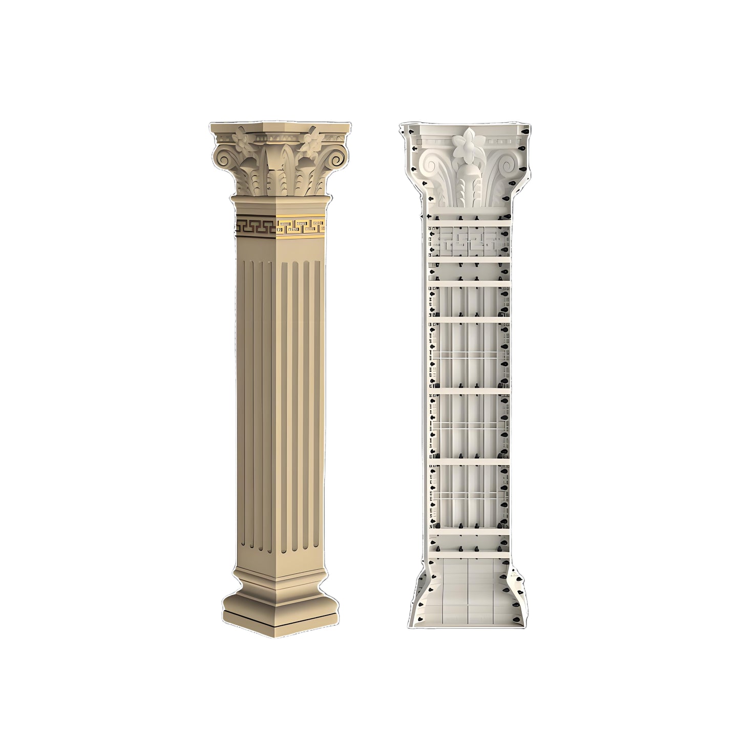 Roman column mold - Special thickened series for straight square columns