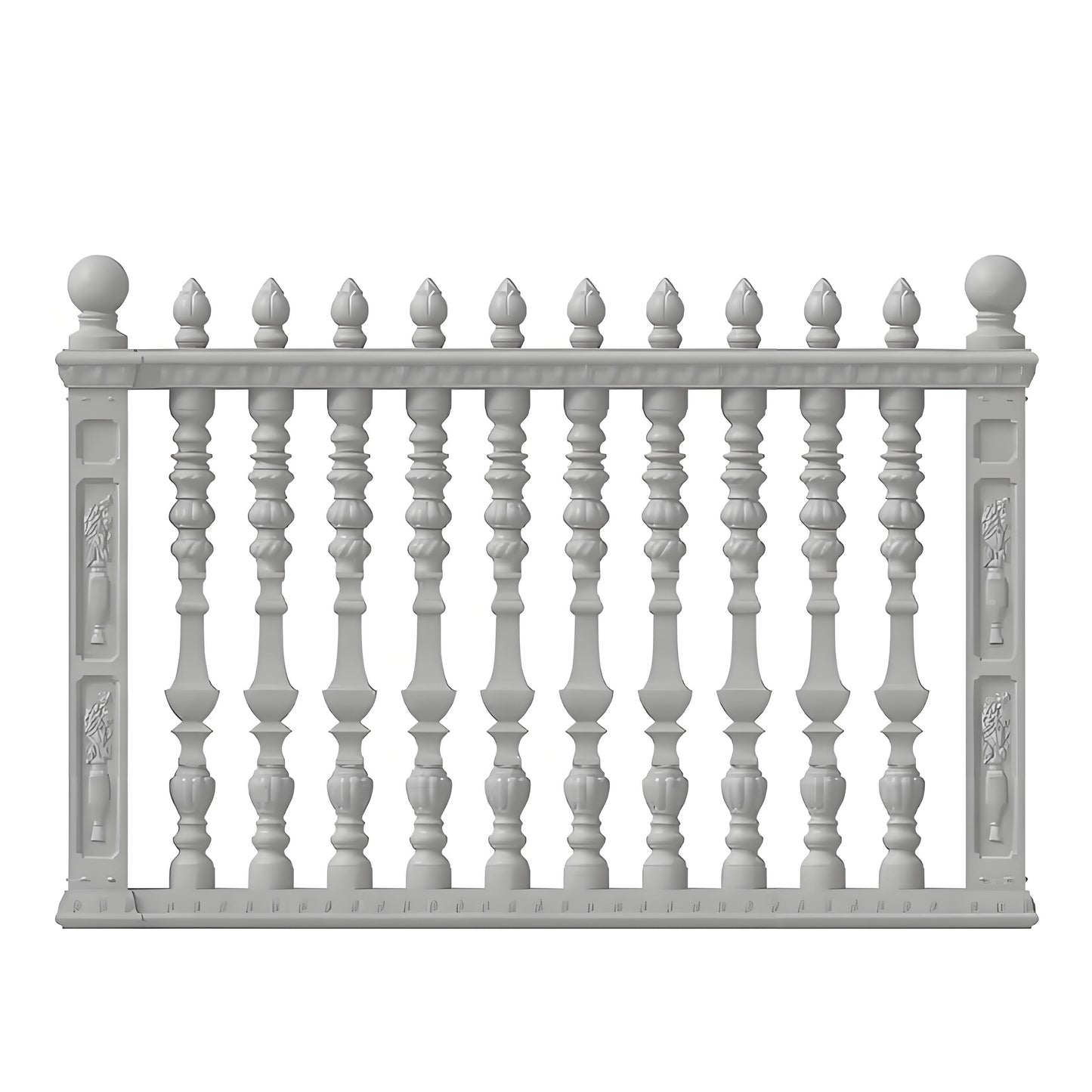 Adjustable railing - Square vase style