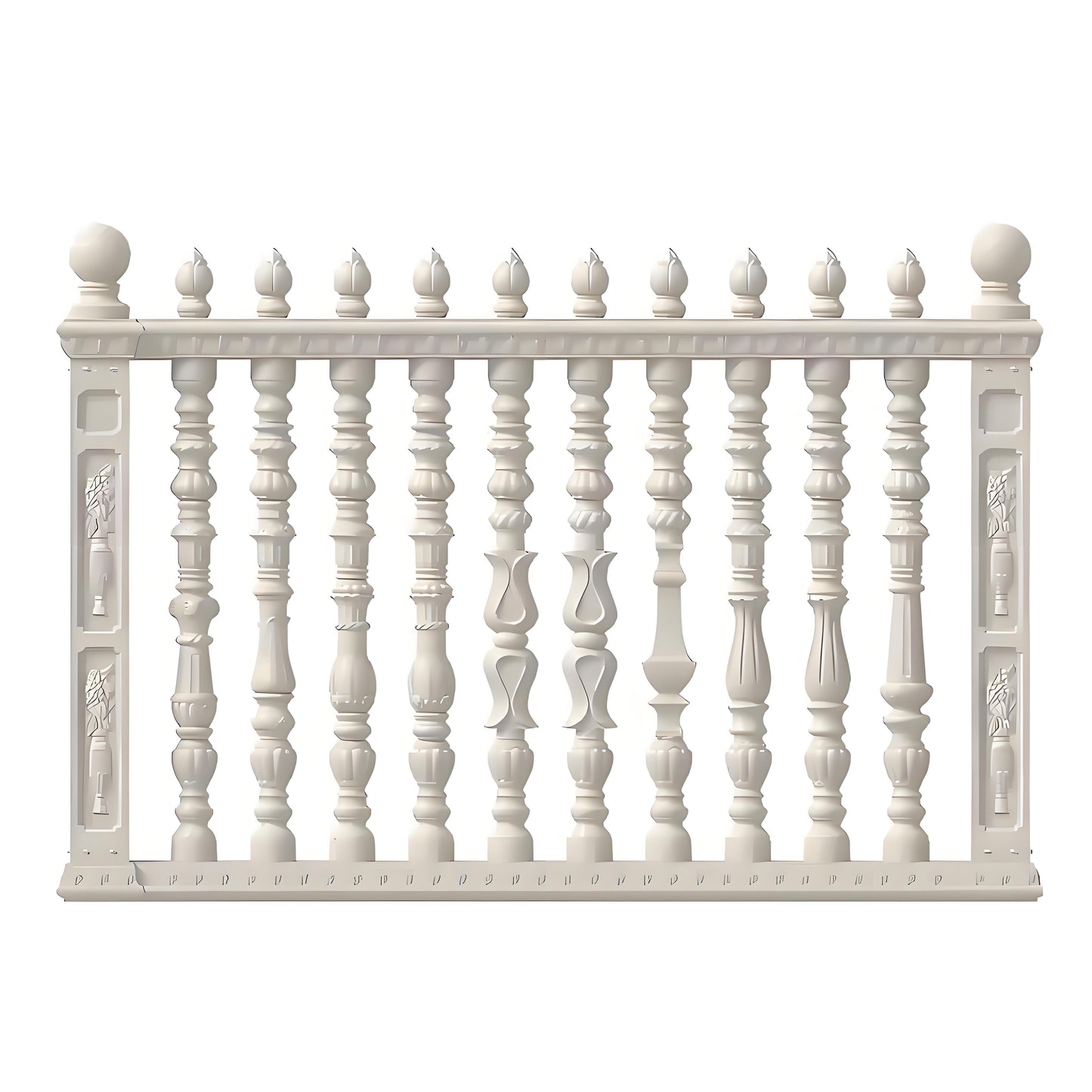 Adjustable railing - crabapple flower style
