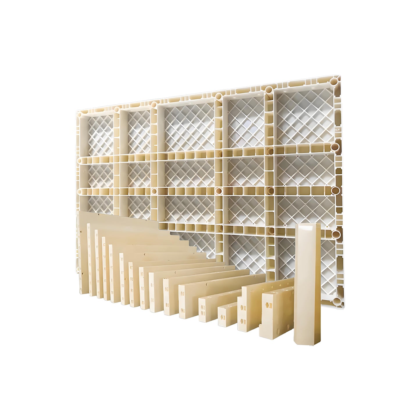Cast-in-place plastic steel formwork