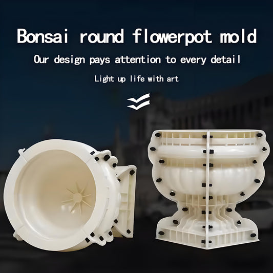 Circular concrete flower pot molds, cast plastic cement flower POTS, garden ornaments for decoration