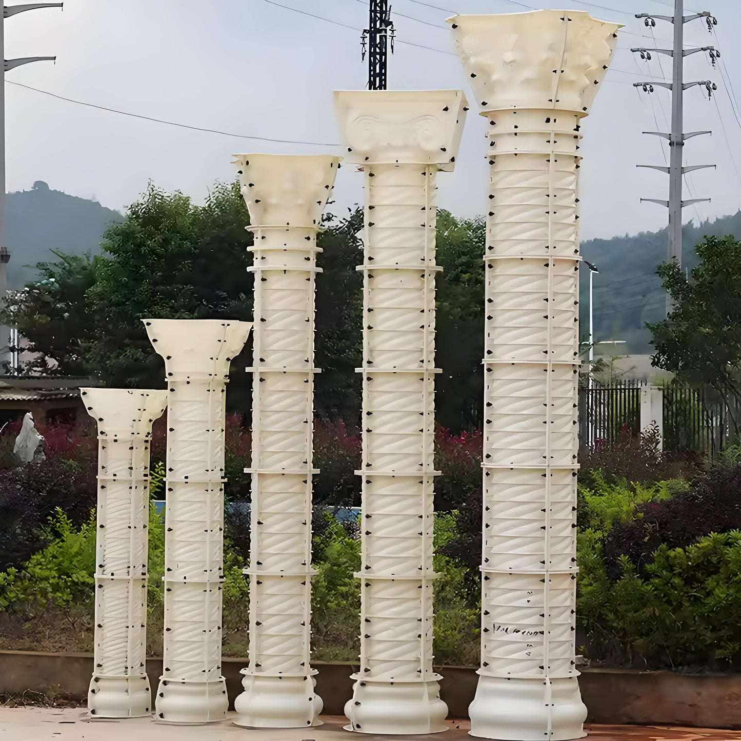 Roman column molds - Threaded cylindrical series