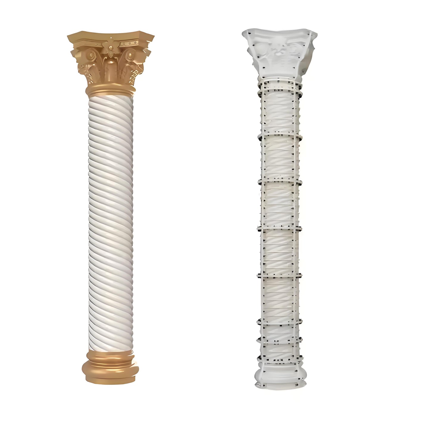 Roman column molds - Threaded cylindrical series