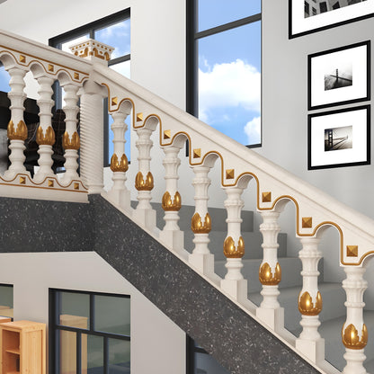 Cement staircase handrail - Imperial style