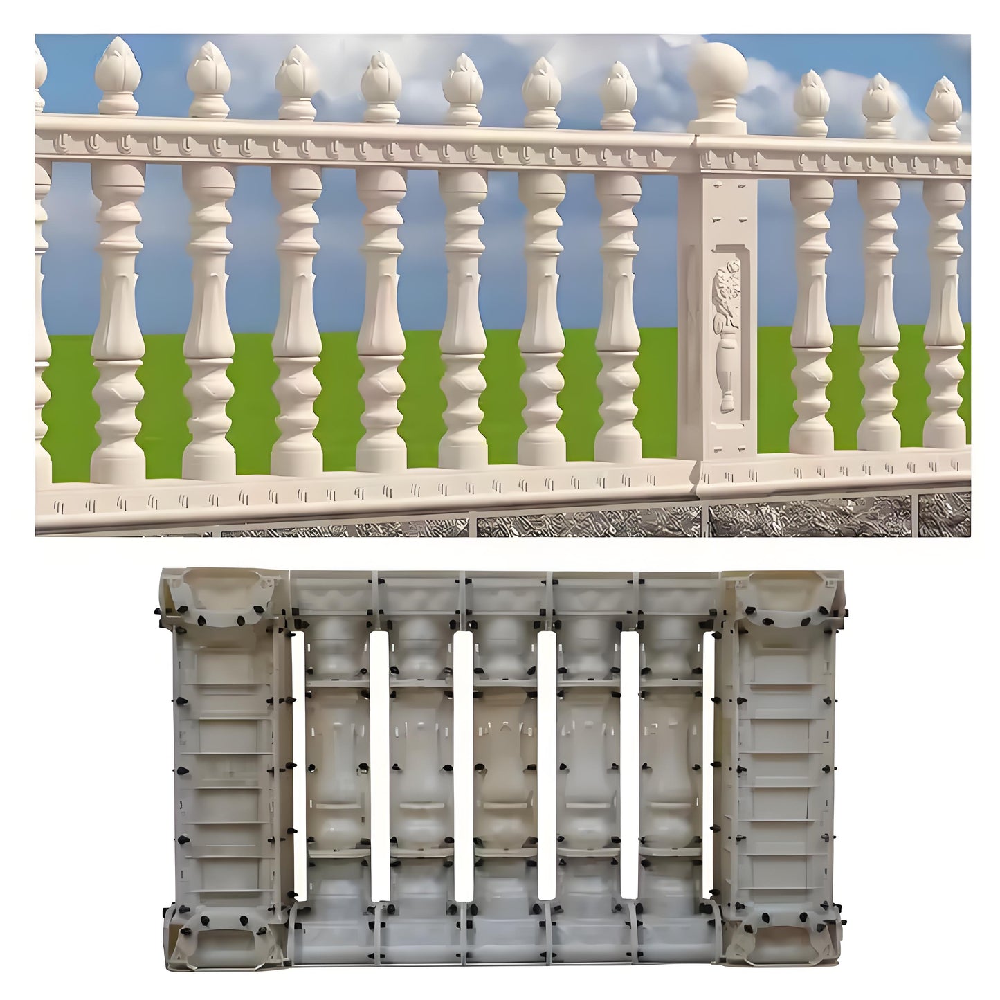 Adjustable railing - 92cm Orchid style