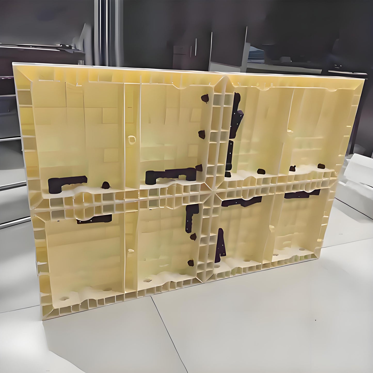 Cast-in-place plastic steel formwork