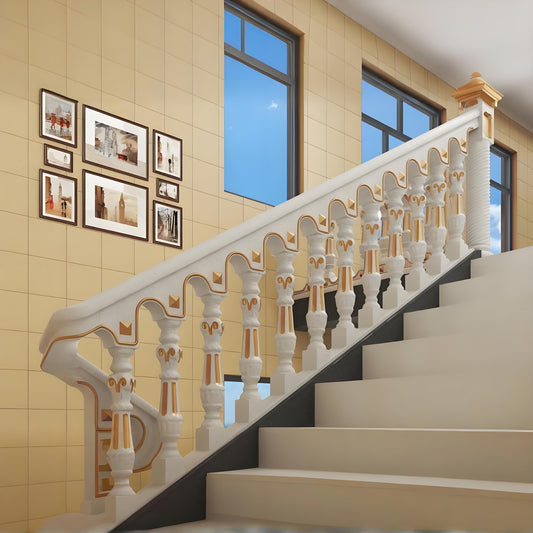 Cement staircase handrail - Roman style